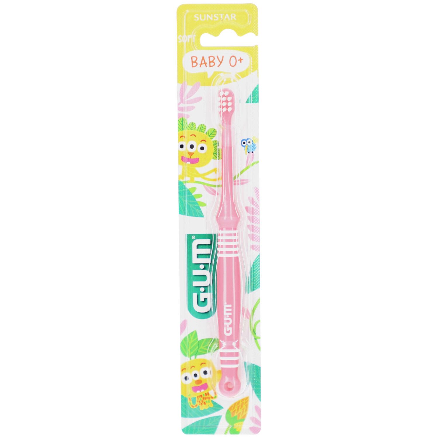GUM Babyzahnbürste 0-2 Jahre alt weich weich - Rosa