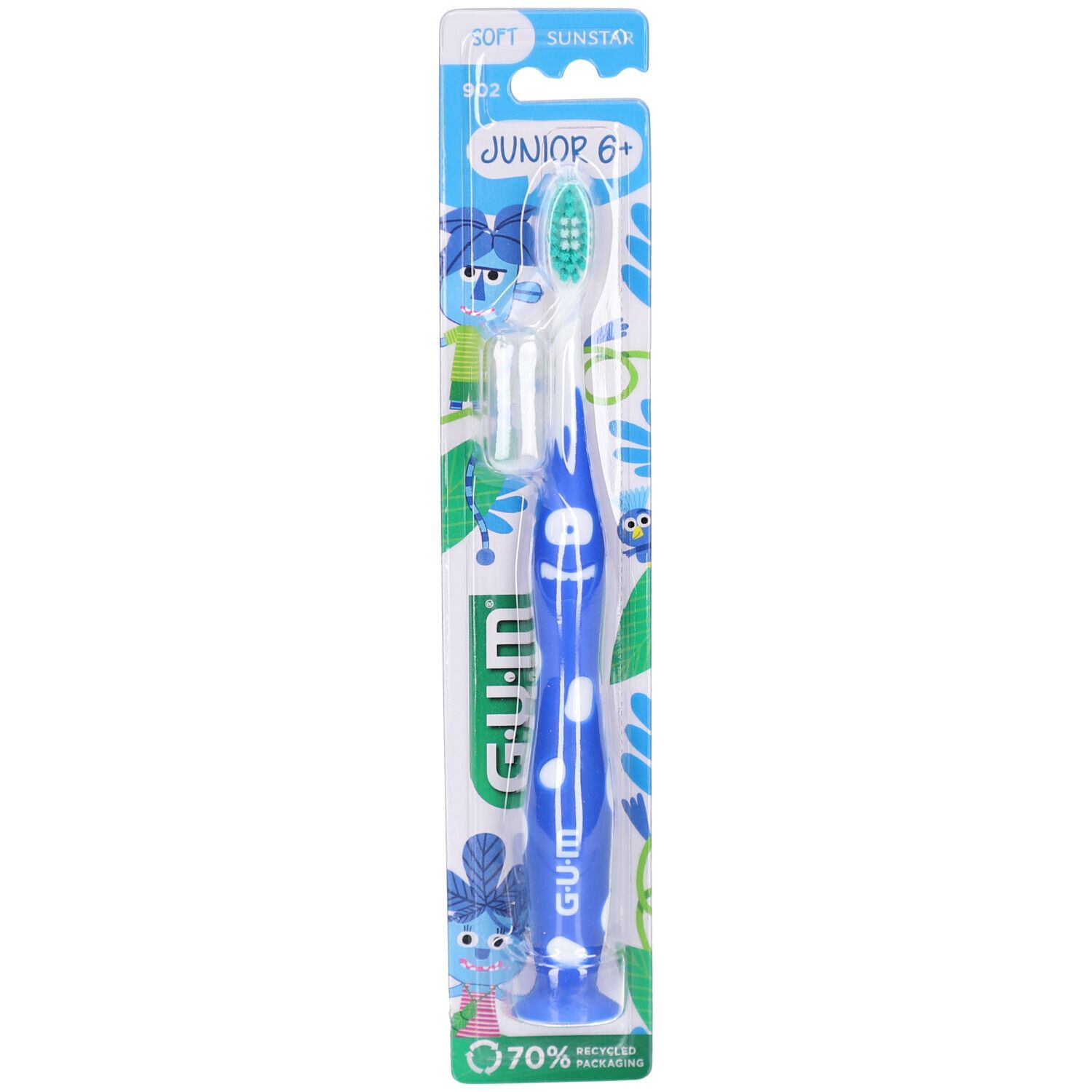 GUM Junior Zahnbürste 6-9J blau 1 St
