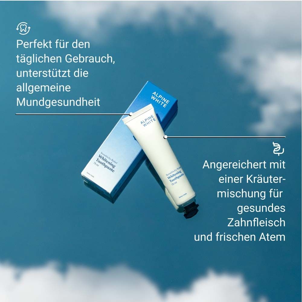 ALPINE WHITE Whitening Toothpaste Sensitivity Relief | Aufhellende Zahnpasta
