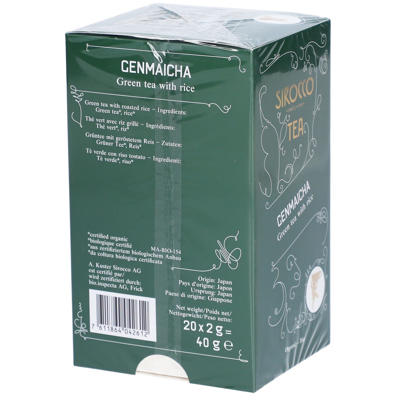 Sirocco Bio Tee Genmaicha Grüntee mit geröstetem Reis