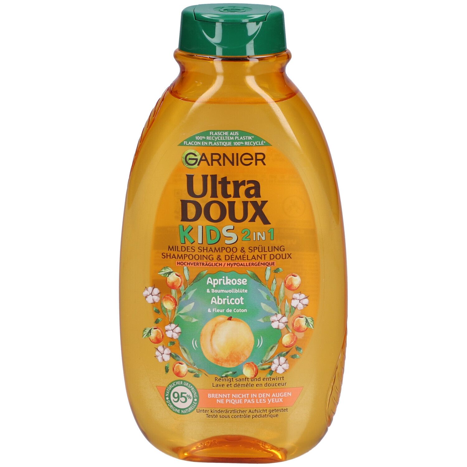 Garnier Ultra Doux Kids 2 in 1 Shampoo und Spülung Aprikose und Baumwollblüte
