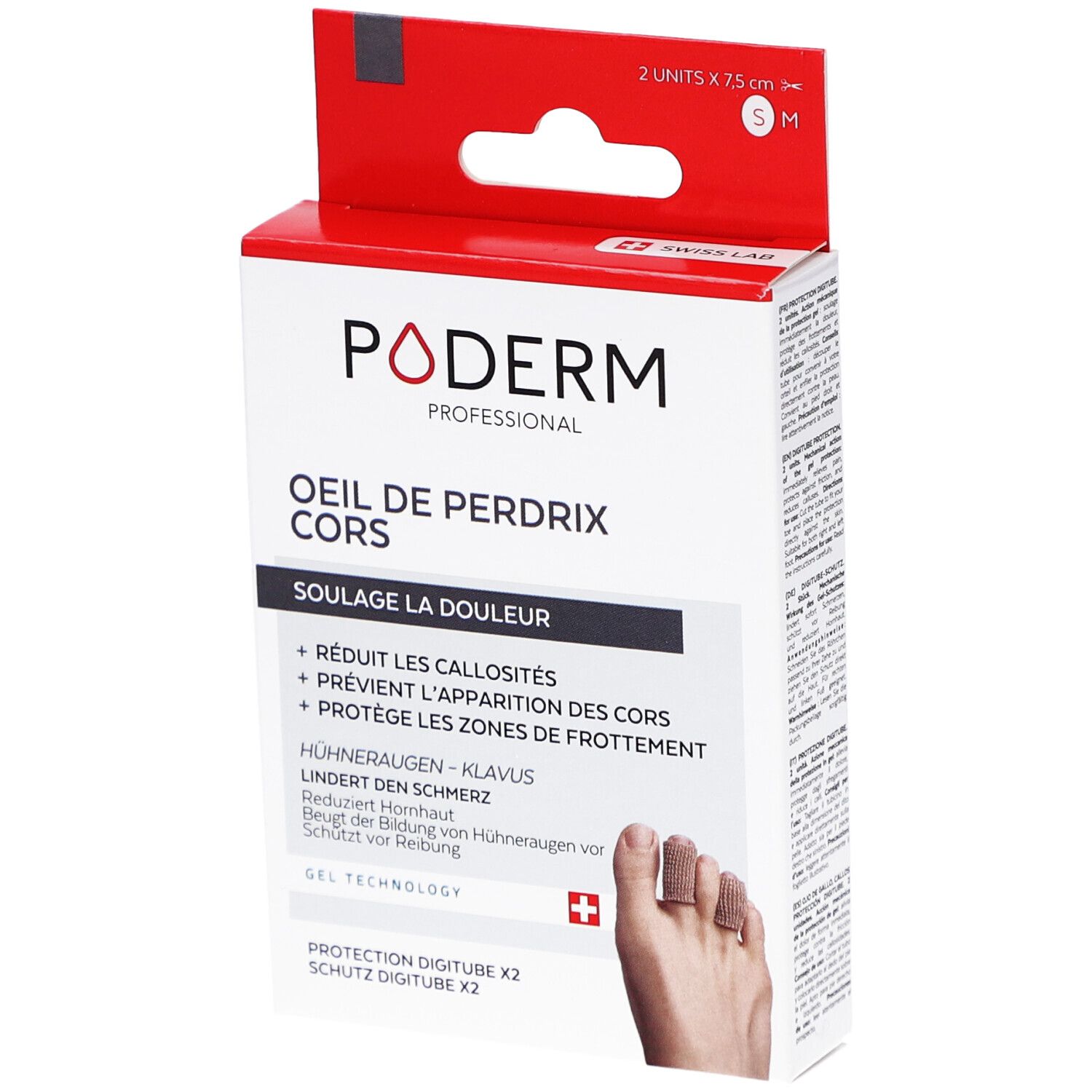 Poderm Prof Zehenschutzver S Klavus/Hühnerau 2 Stk St Bandage(s)