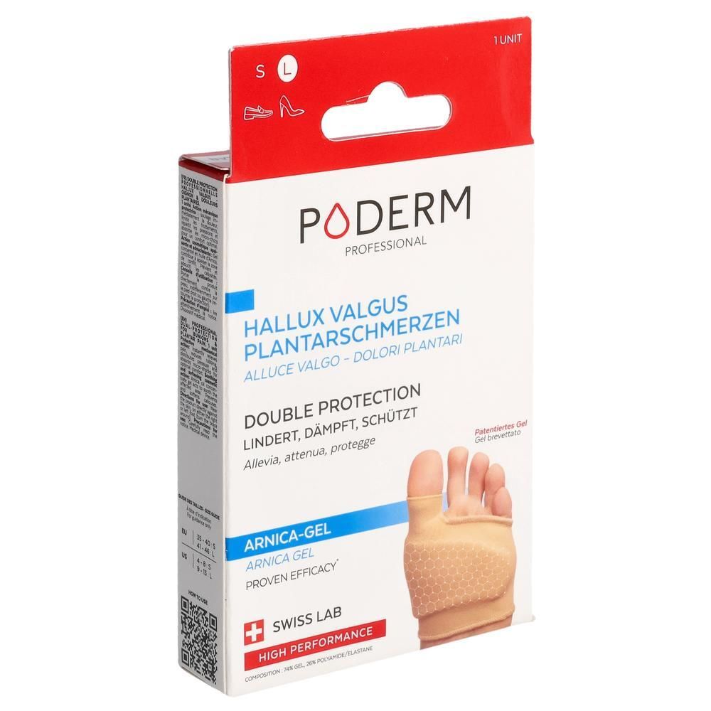 Poderm Prof Doppelschutz L Hallux Valgus Ballenzeh 1 St Bandage(s)