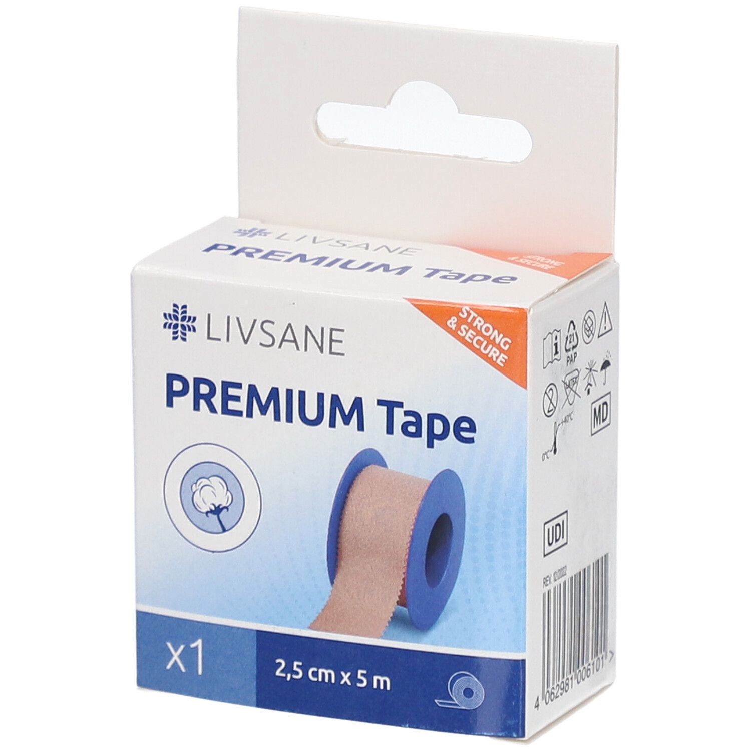Livsane Premium Fixierpflaster 2.5cmx5m 1 St Pflaster