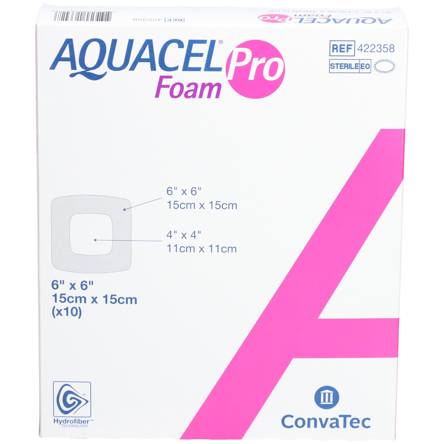 Aquacel Foam Pro Pansements Hydrocellulaire Absroption Importante 15 x 15 cm