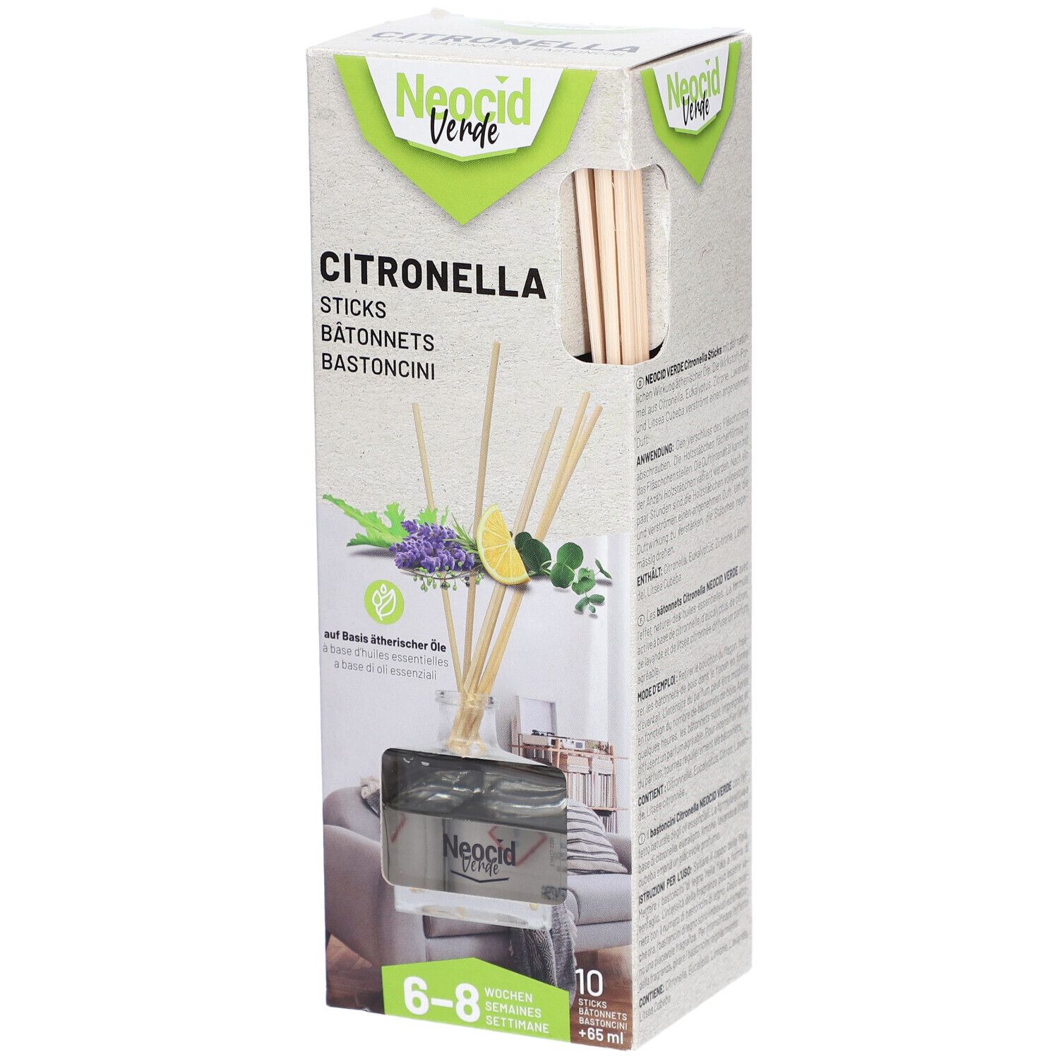 Neocid Verde Citronella 10 Sticks mit Fl 65ml 65 ml Stifte