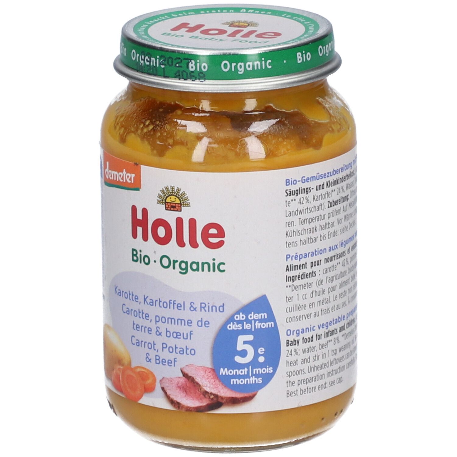 Holle Bio Karotte, Kartoffel & Rind