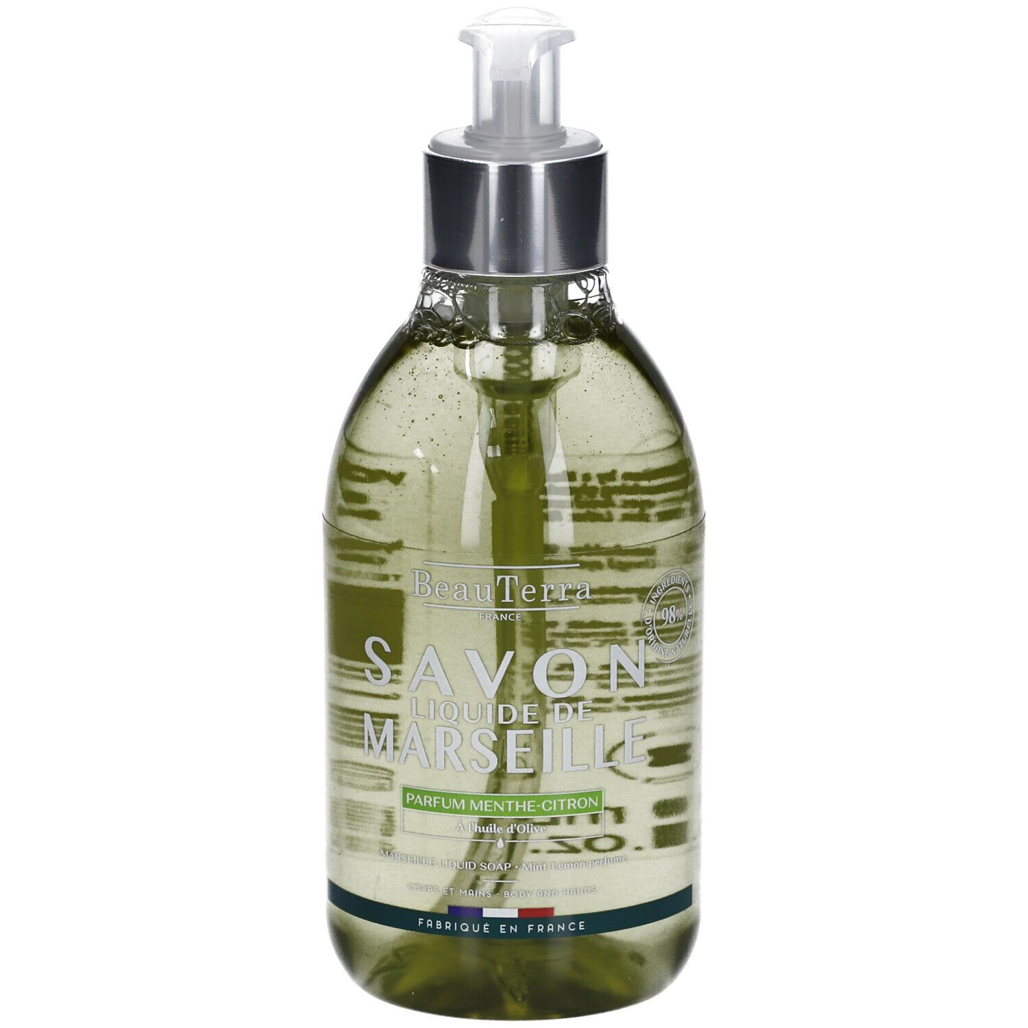 Beauterra Flüssigseife Marseille Minze Zit 300 ml