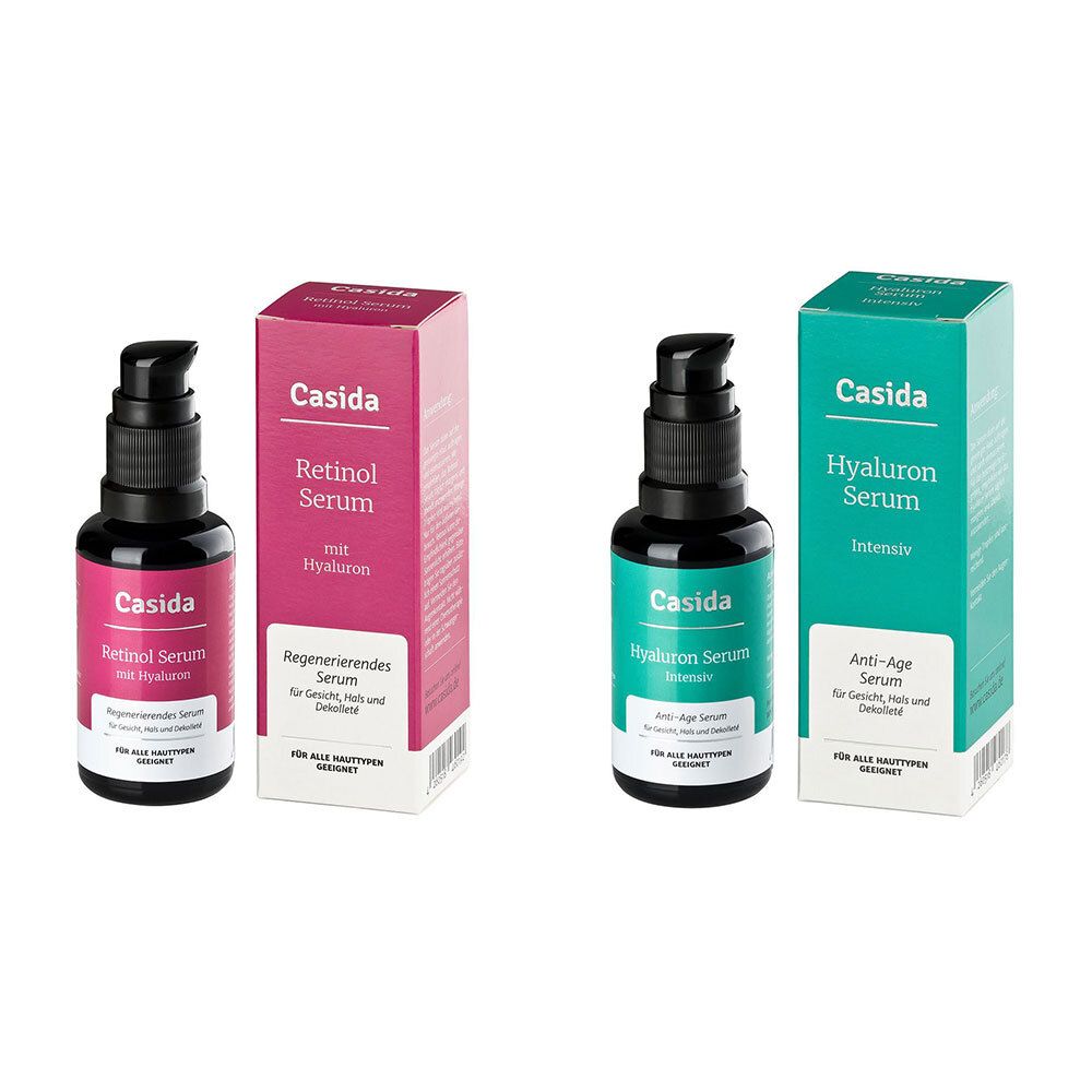 Casida® Retinol Sérum avec Hyaluron + Hyaluron Sérum Intensif
