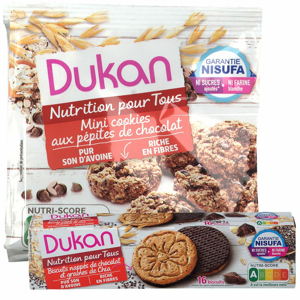 Dukan® Mini Cookies Schokolade + Chiasamenkekse mit Schokolade