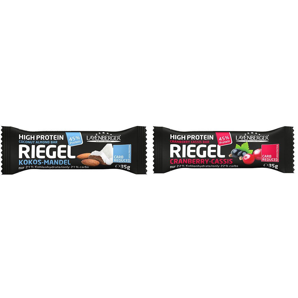 Layenberger® High Protein Riegel Kokos-Mandel + Cranberry-Cassis