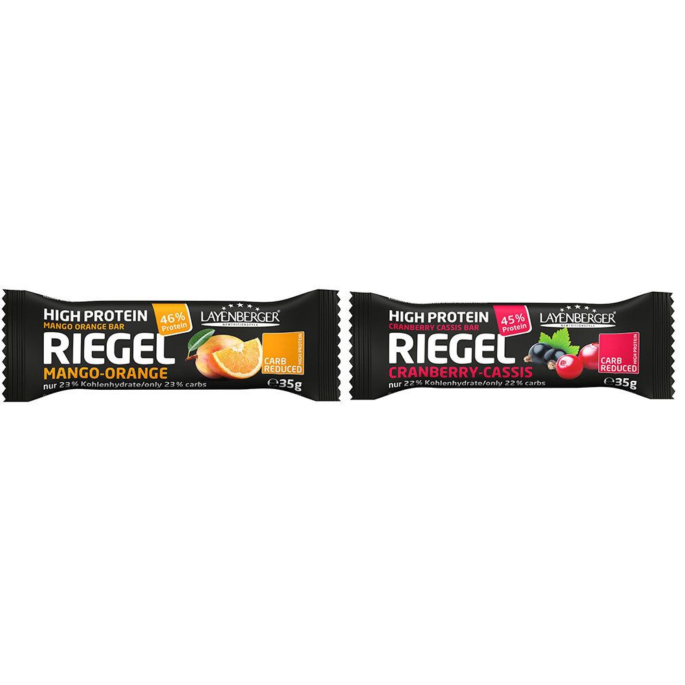 Layenberger® High Protein Riegel Mango-Orange + Cranberry-Cassis