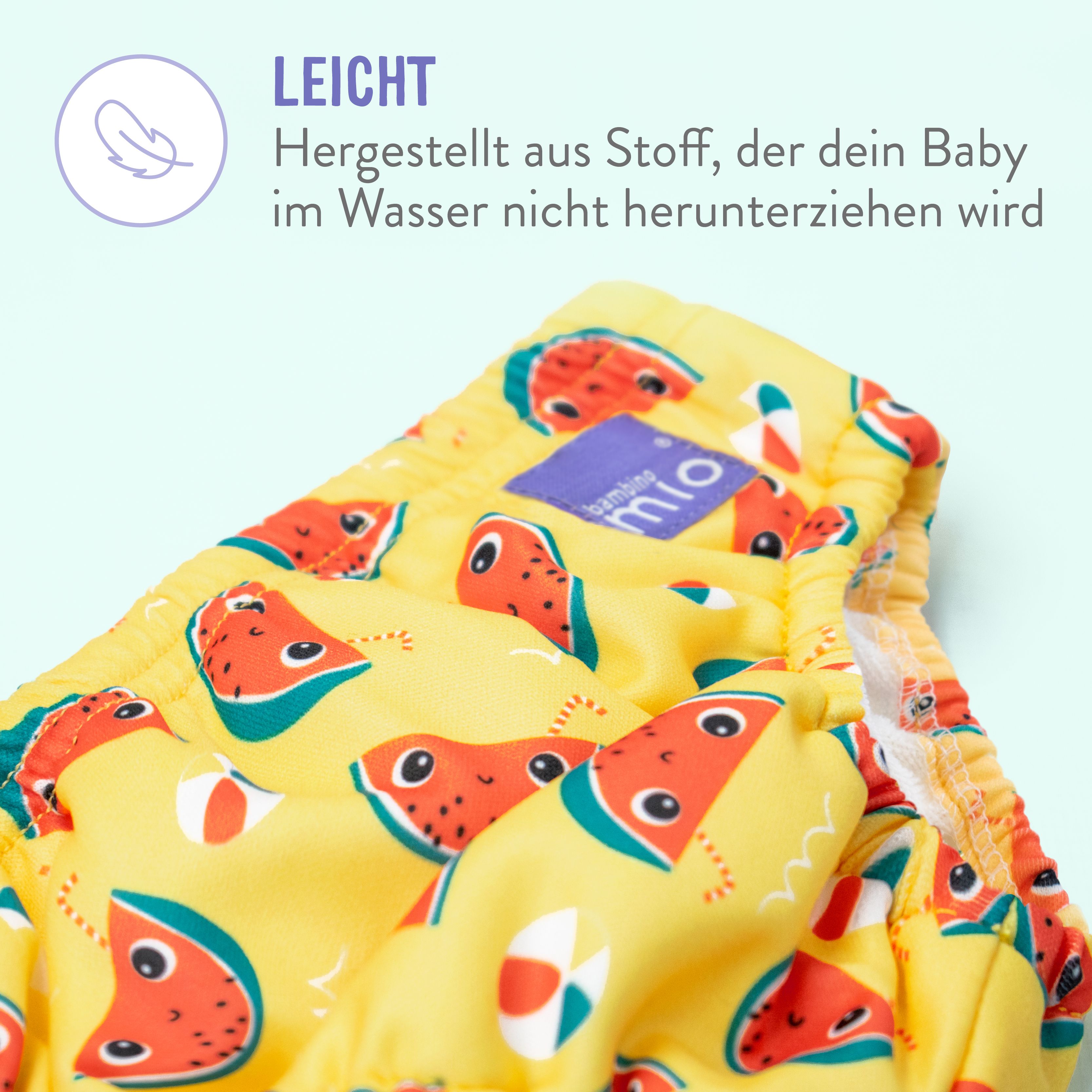 Bambino Mio, Wiederverwendbare Schwimmwindel, Milde Melone, XL (2 Jahre+) x2 2x1 St Windeln