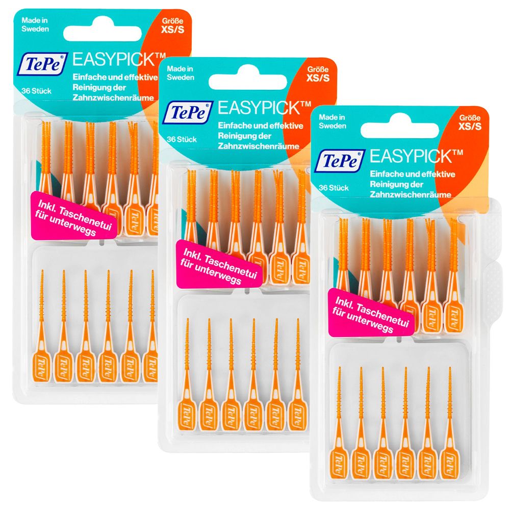 Tepe EasyPick Xs/S orange x3 3x36 St Zahnstocher