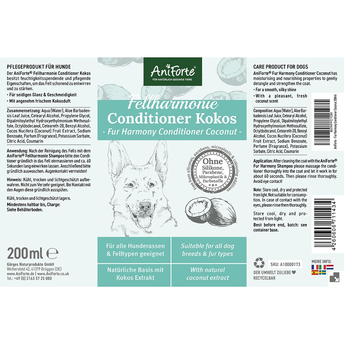 AniForte Fellharmonie Conditioner Kokos