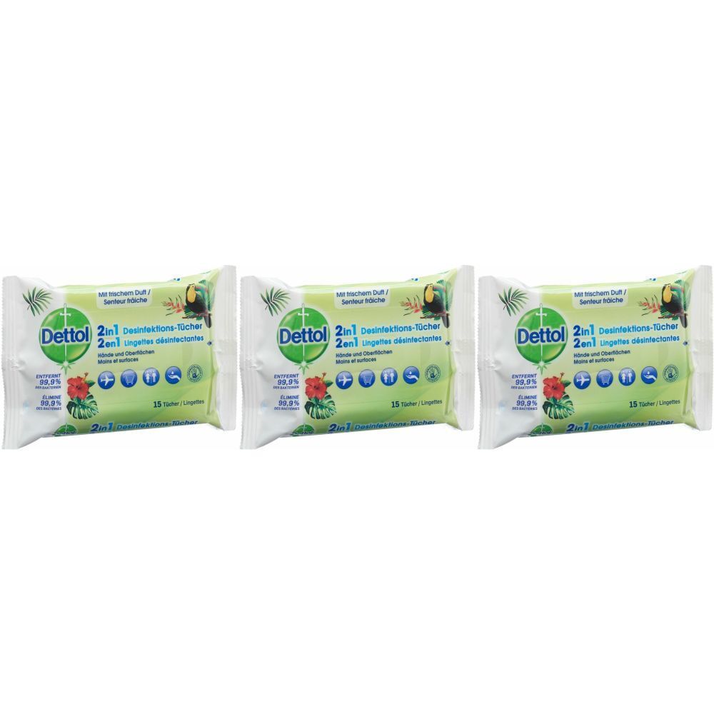 Dettol 2 en 1 Lingettes désinfectantes