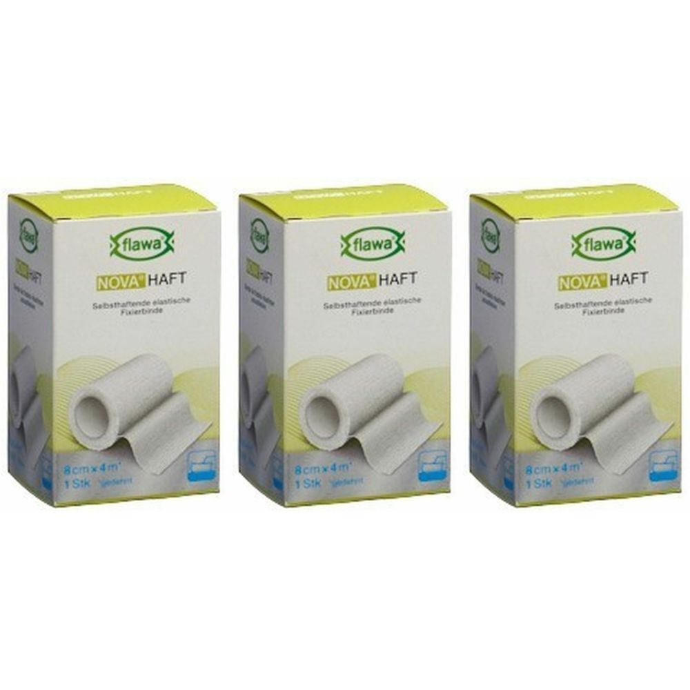 Flawa® Nova haft Bande de fixation élastique auto-adhésive 8 cm x 4 m