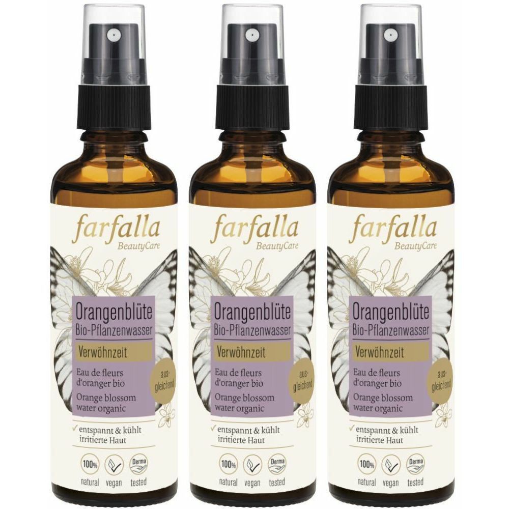 Farfalla Bio-Pflanzenwasser Orangenblüte Spr 75 ml x3 3x75 Spray
