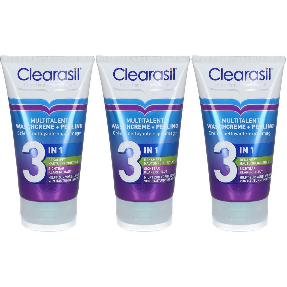 Clearasil® Crème nettoyante + gommage 3 en 1