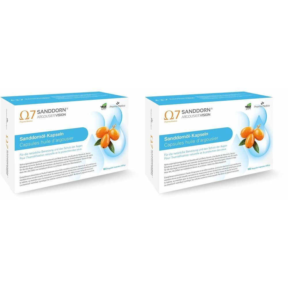 Oculea Sanddorn Argousier Vision Kaps 180 Stk x2 2x180 St Kapseln