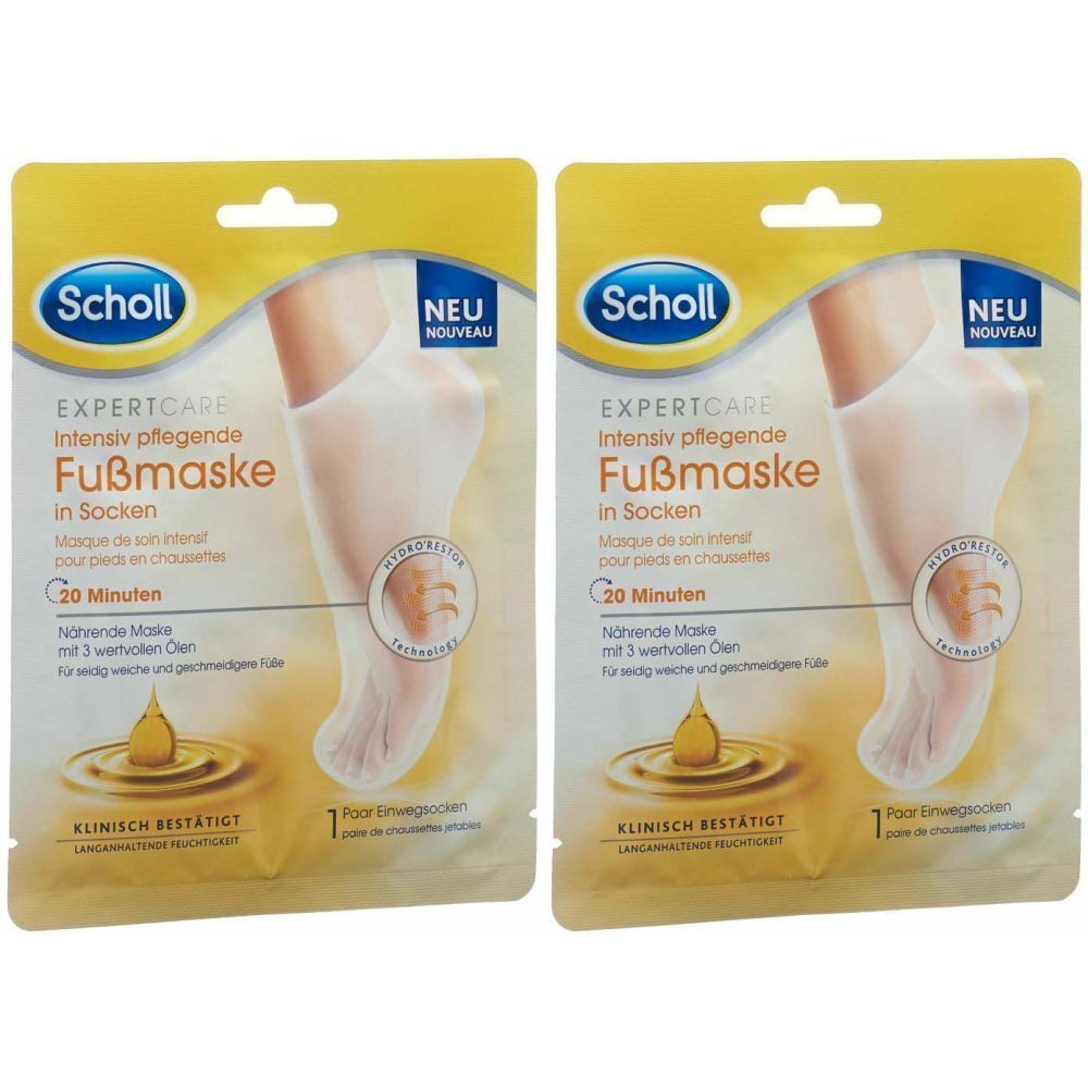 Scholl Intensiv pflegende Fußsmaske in Socken