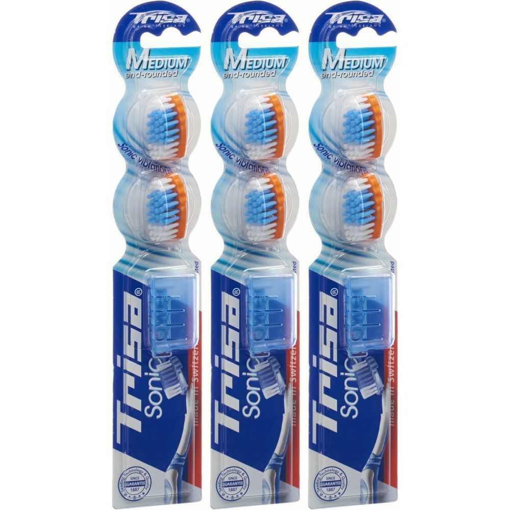 Trisa Sonicpower brosse à dents sonique set de recharge medium