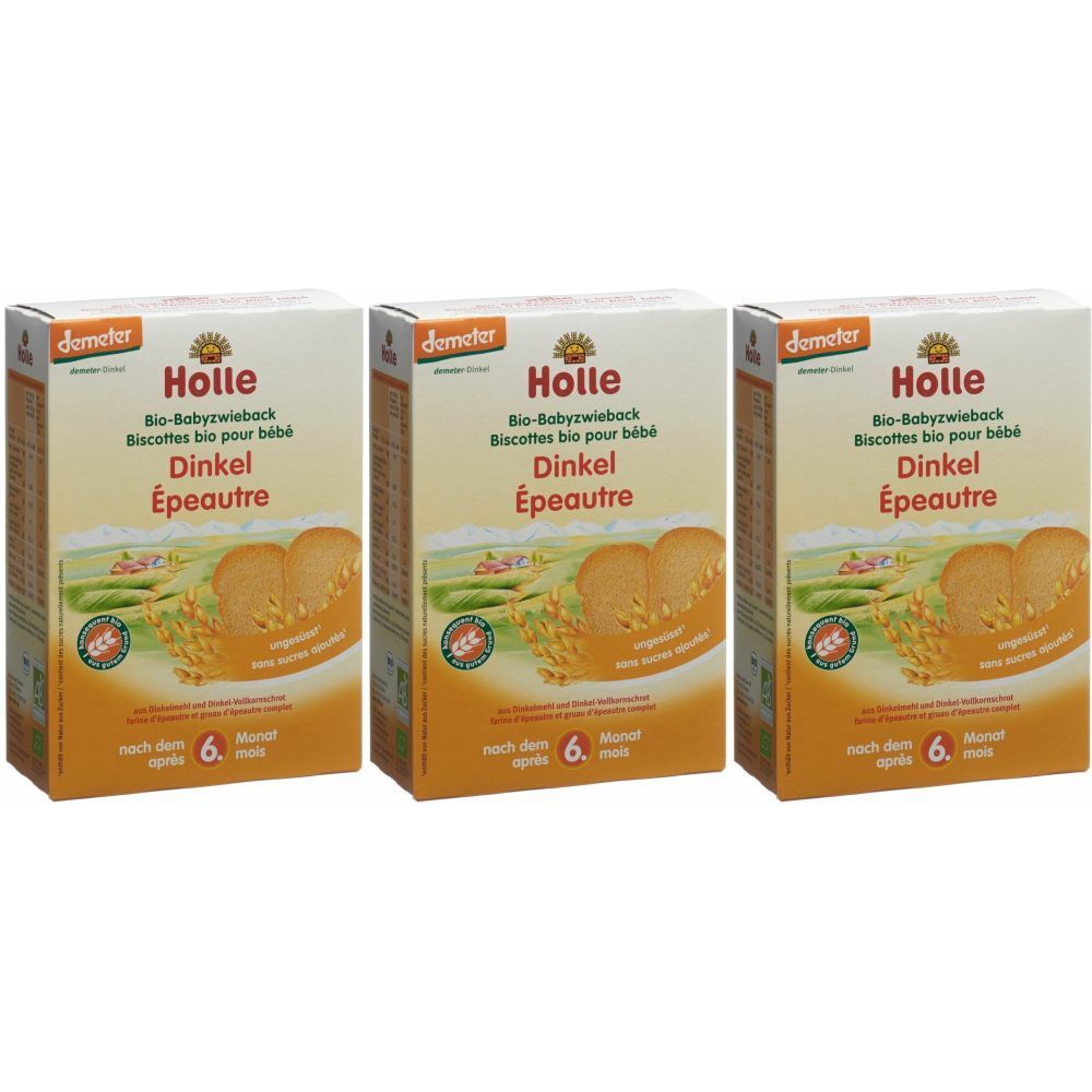 Holle Baby Zwieback Dinkel Bio 200 g x3 3x200 Brei