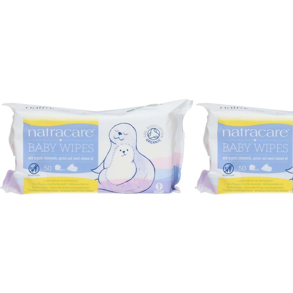 Natracare Baby wipes Lingettes bébé coton bio