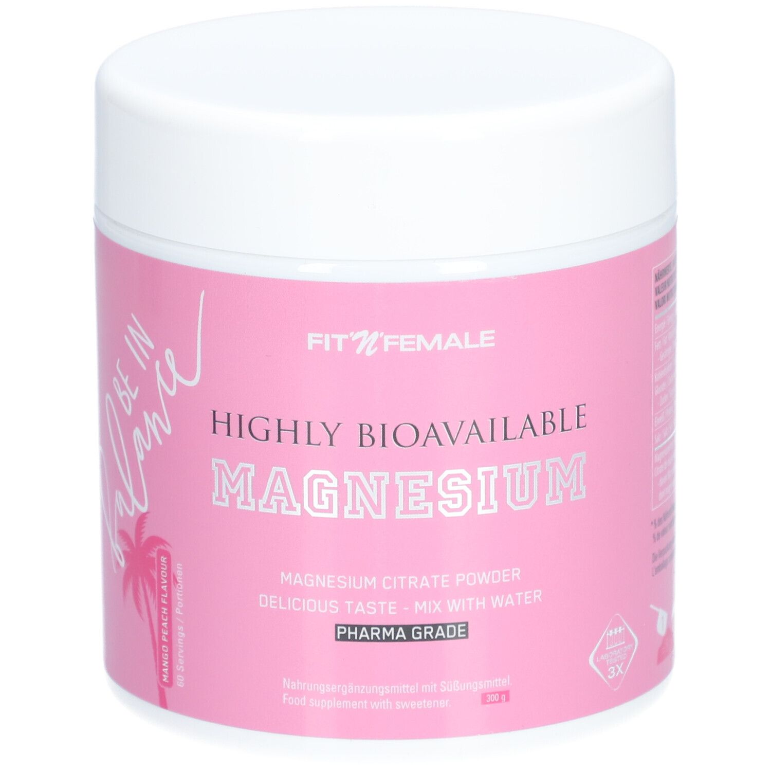 Fit'n'female Magnésium hautement biodisponible