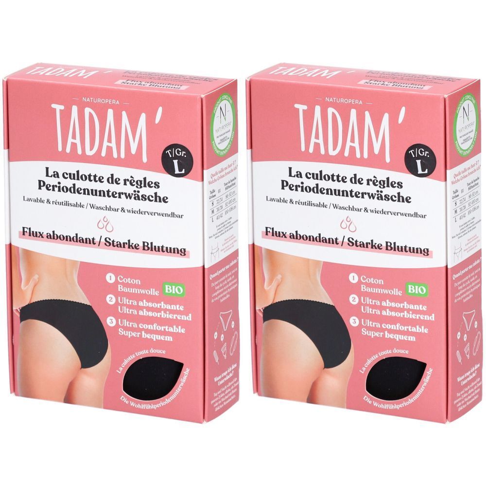 Tadam' Culotte menstruelle Taille L - Flux abondant