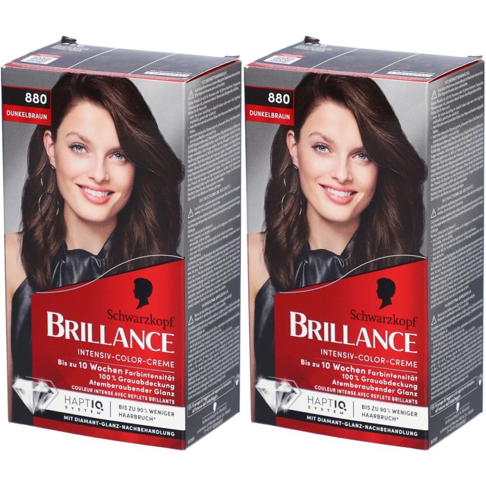 Schwarzkopf Brillance - Teinture capillaire 880 Marron foncé