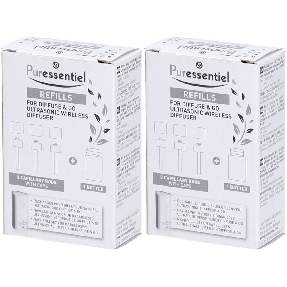 Puressentiel Diffuse & Go Recharges 3 bâtons + 1 flacon