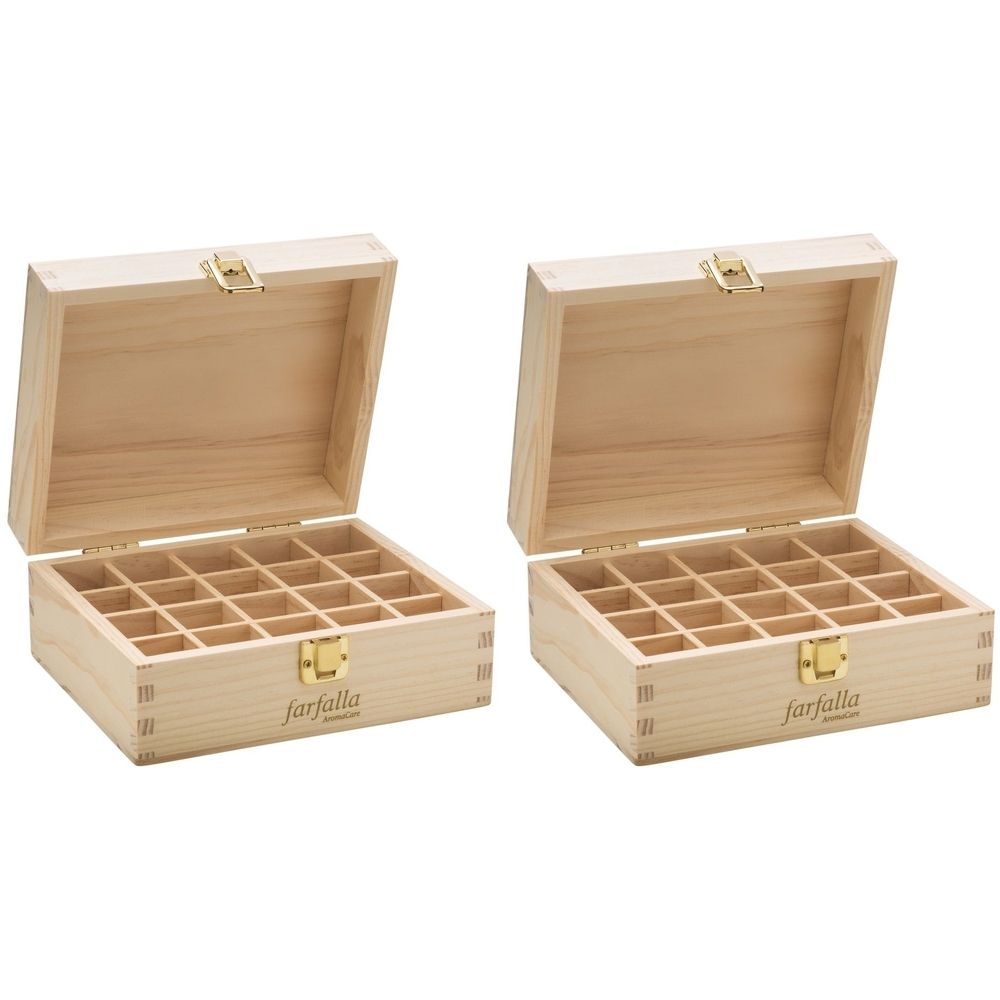 Farfalla Coffret bois pour 20 huiles essentielles