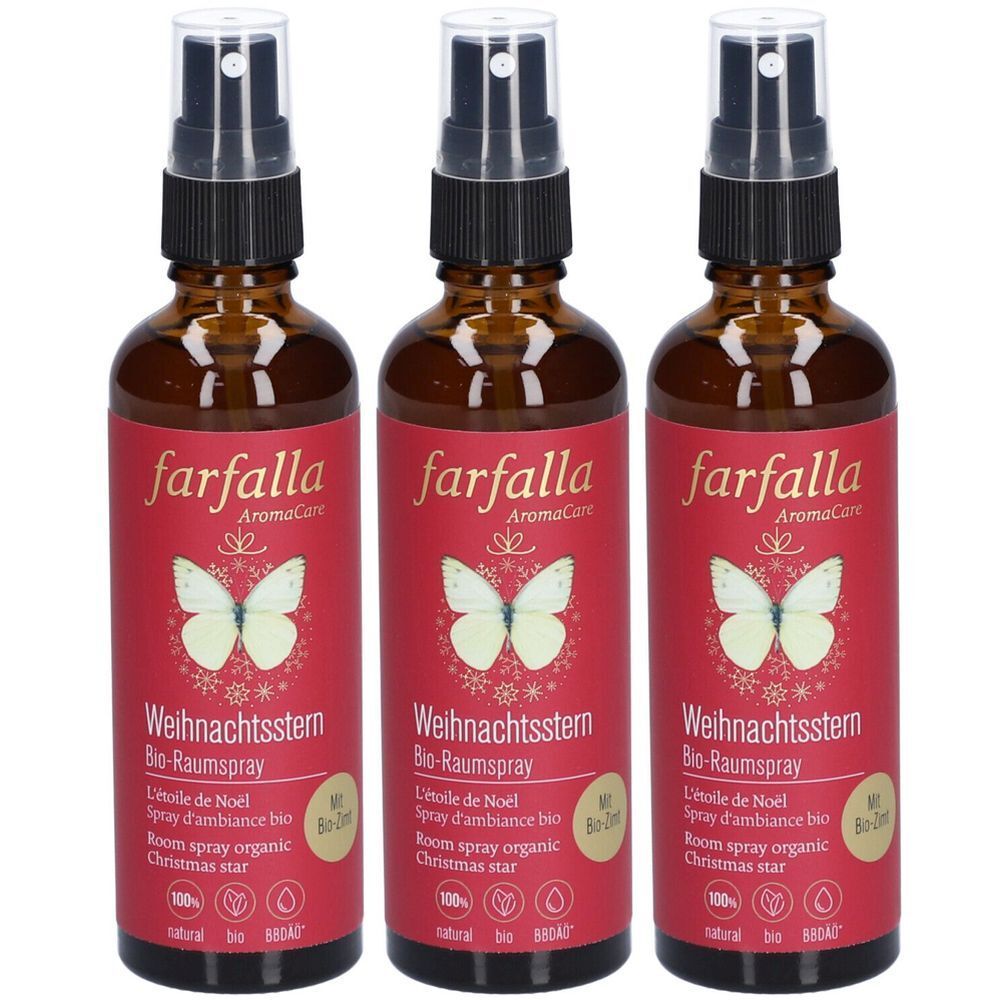 Farfalla L'étoile de Noël Spray d'ambiance bio