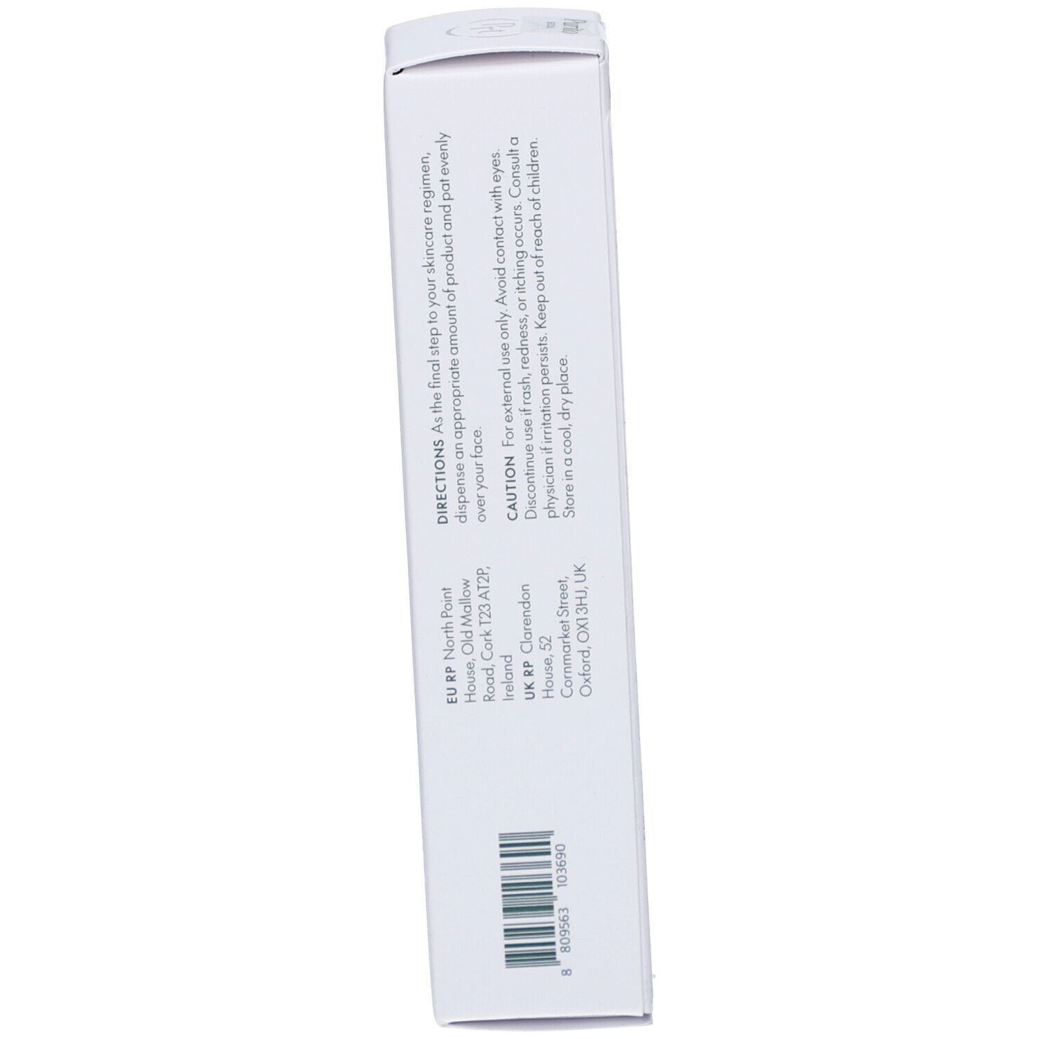 Produktverpackung, Seite. Inhaltsstoffe. Warnhinweise. Anwendungshinweise. Marke: Purito.