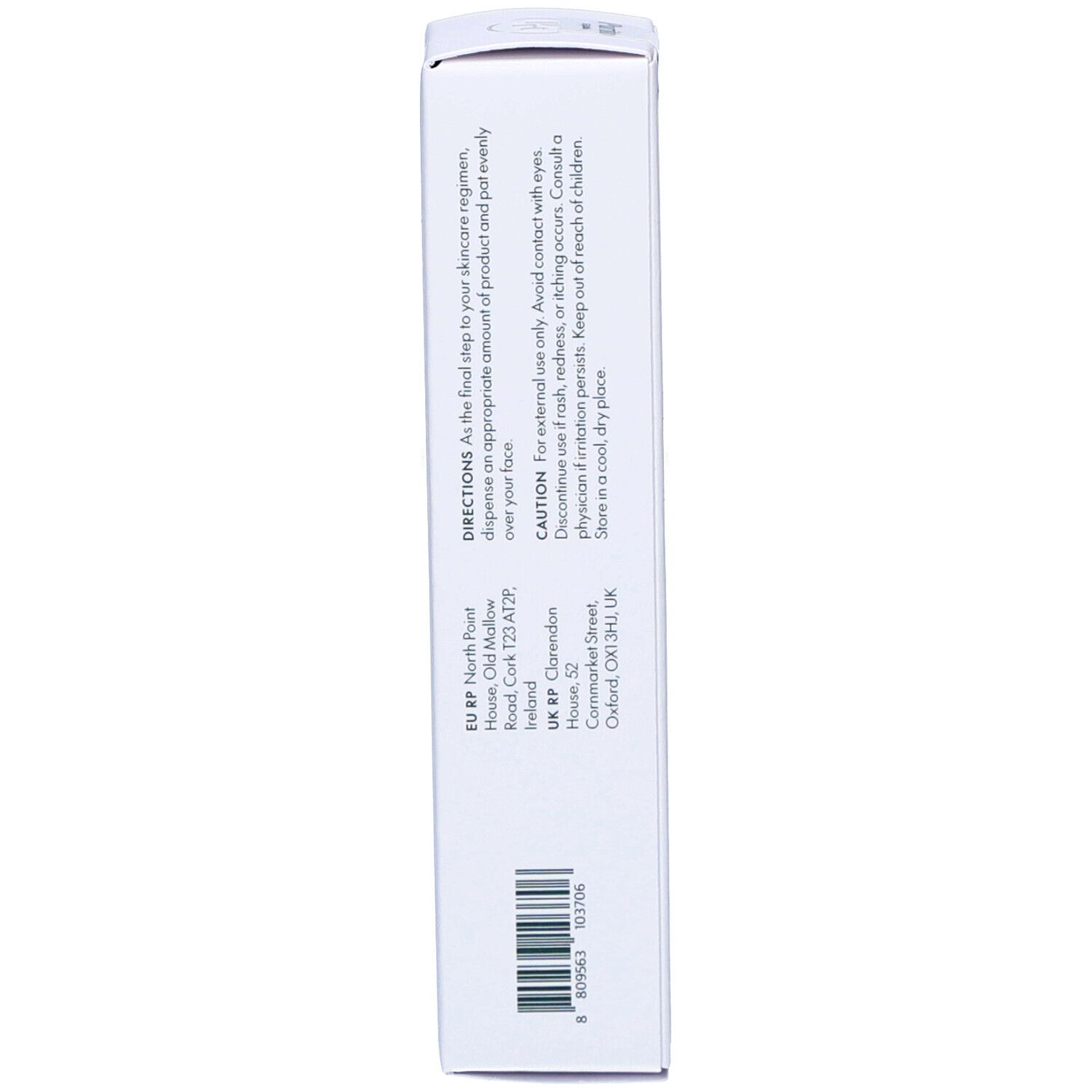 Cica Clearing BB Cream Schachtel. Rückseite. Inhaltsstoffe. QR-Code. Haltbarkeitsdatum: 2025-06-20. Vorsichtshinweise.