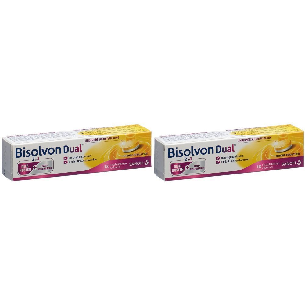 Bisolvon® Dual 2 en 1 Pastilles à sucer toux sèche