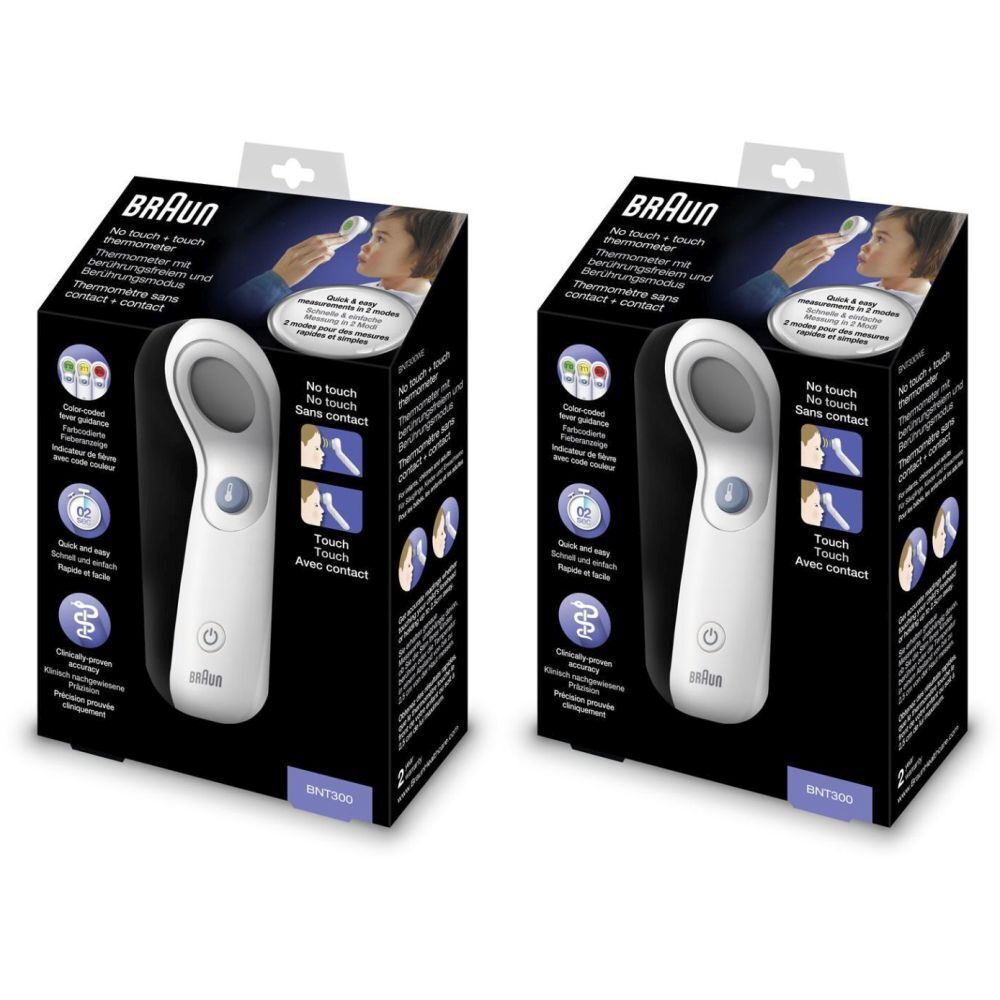 Braun No touch Thermomètre sans contact + contact BNT 300