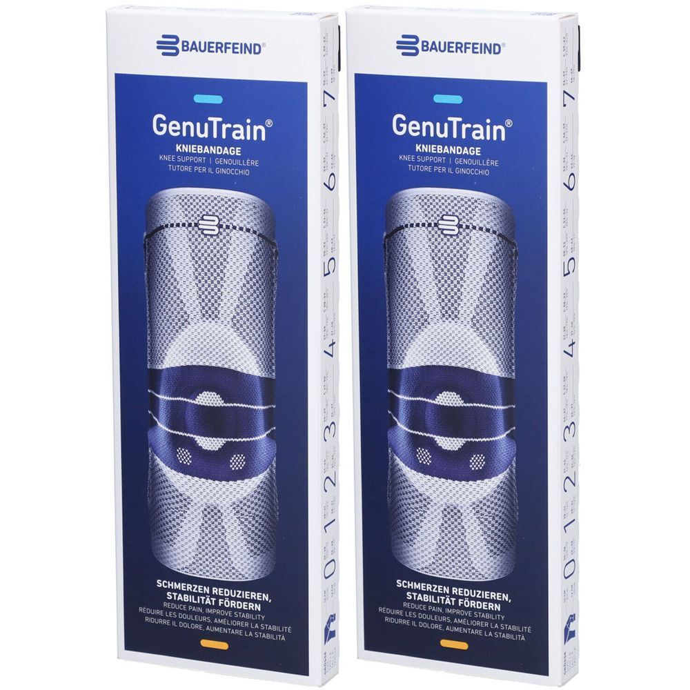 Bauerfeind® GenuTrain Genouillère active, rotulienne et ligamentaire Taille 5 Titan