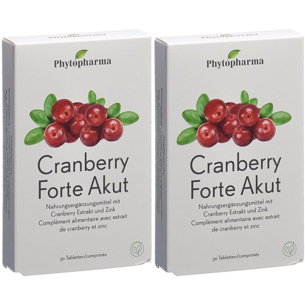 Phytopharma Cranberry Forte Akut Tabl 30 Stkx2 2x30 St Tabletten