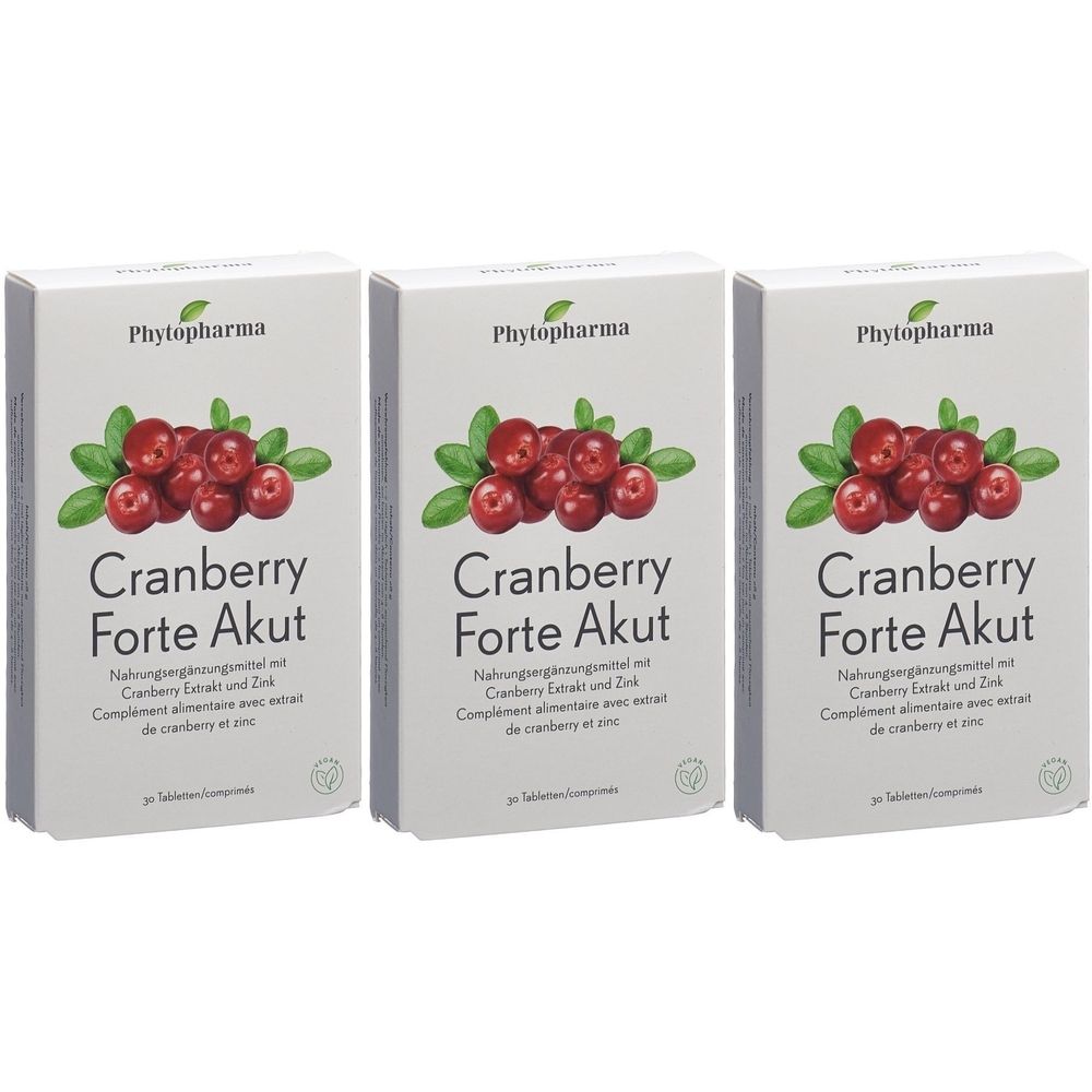 Phytopharma Cranberry Forte Akut Tabl 30 Stkx3 3x30 St Tabletten