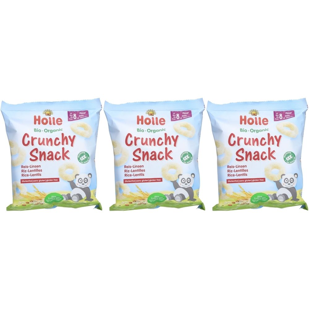 Holle Bio Kinder Knuspersnack Reis-Linsen x3 3x25 g Futter