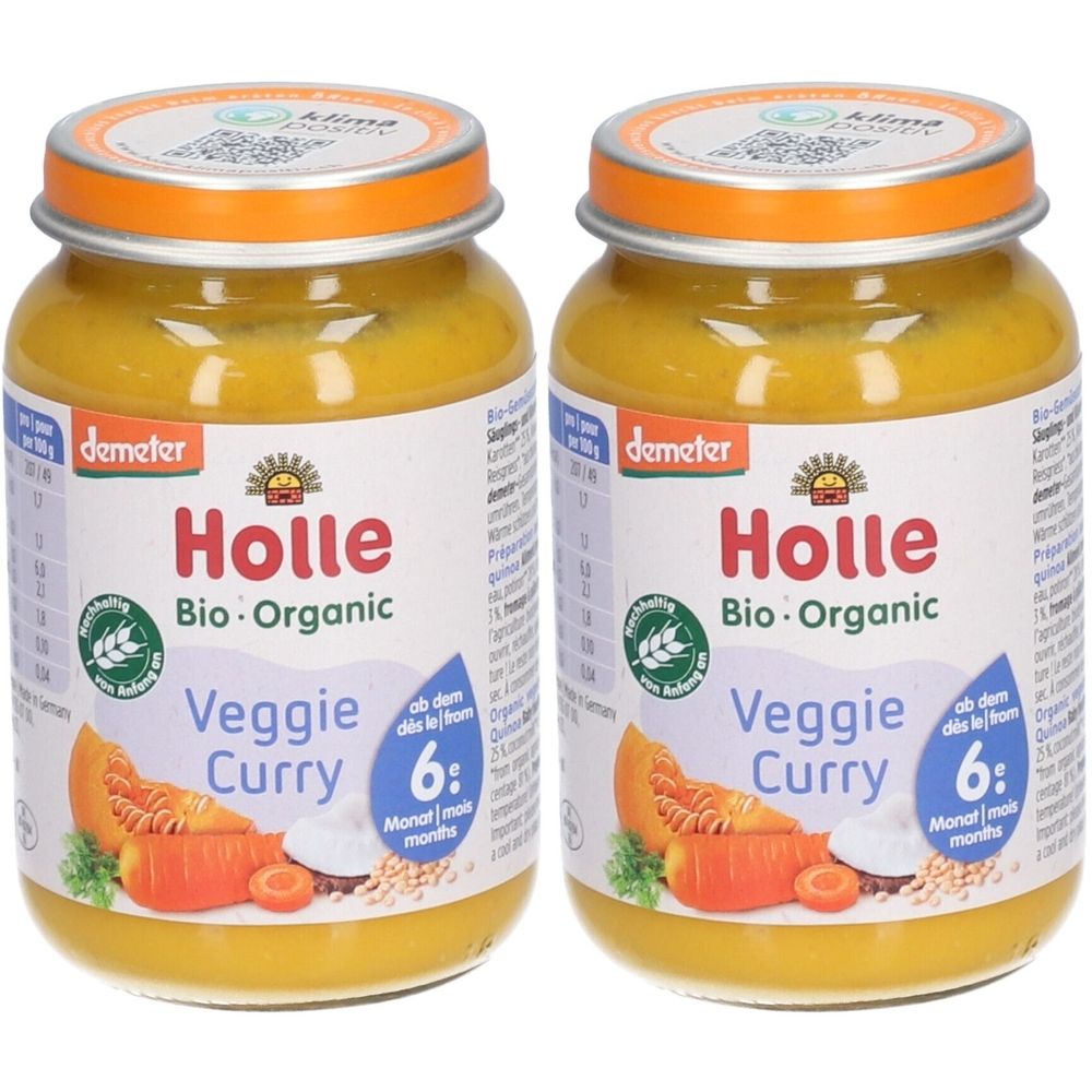 Holle Bio-Gemüsecurry x2 2x190 g