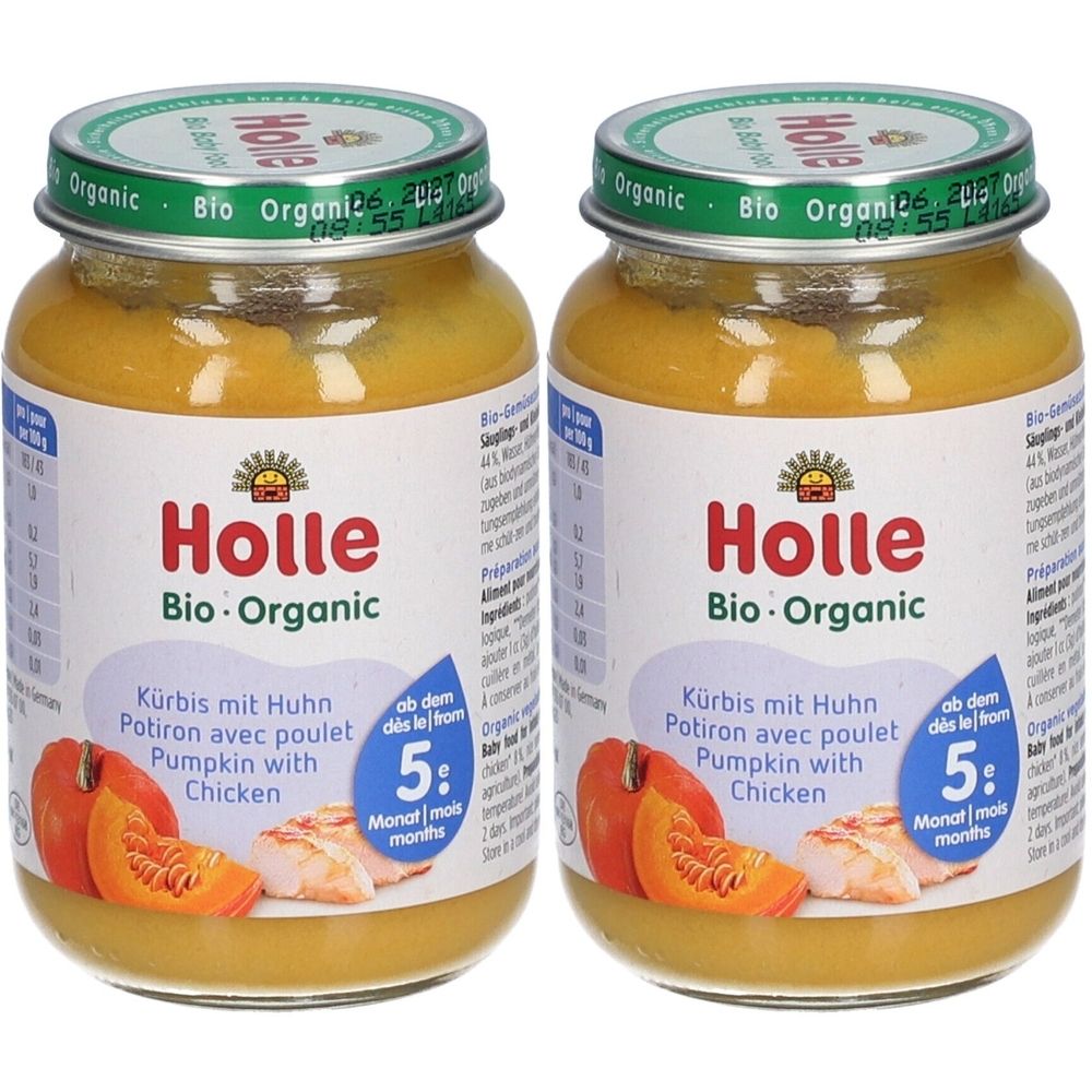 Holle Bio Potiron avec poulet dès 5 mois