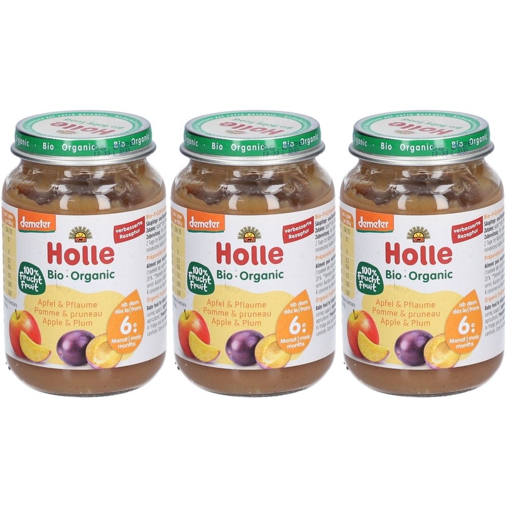 Holle Apfel & Pflaume x3 3x190 g