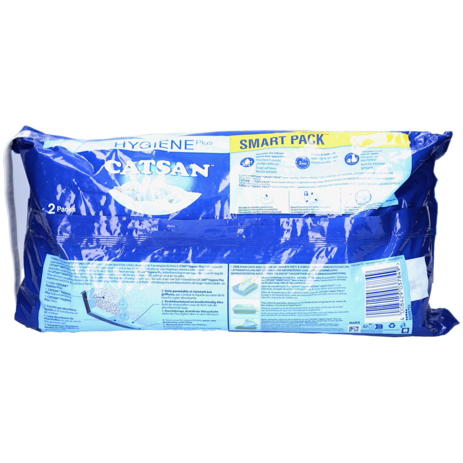 Catsan Hygiene Smart Pack Inlays Cat Litter Dust-Free Litter Tray Liner - 2-pack (2 inlays)