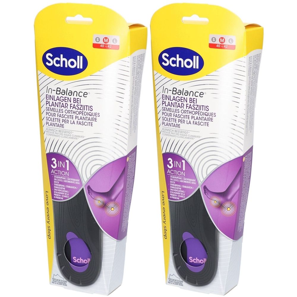 Scholl In-Balance® Einlegesohlen bei Plantarfasziitis Größe M