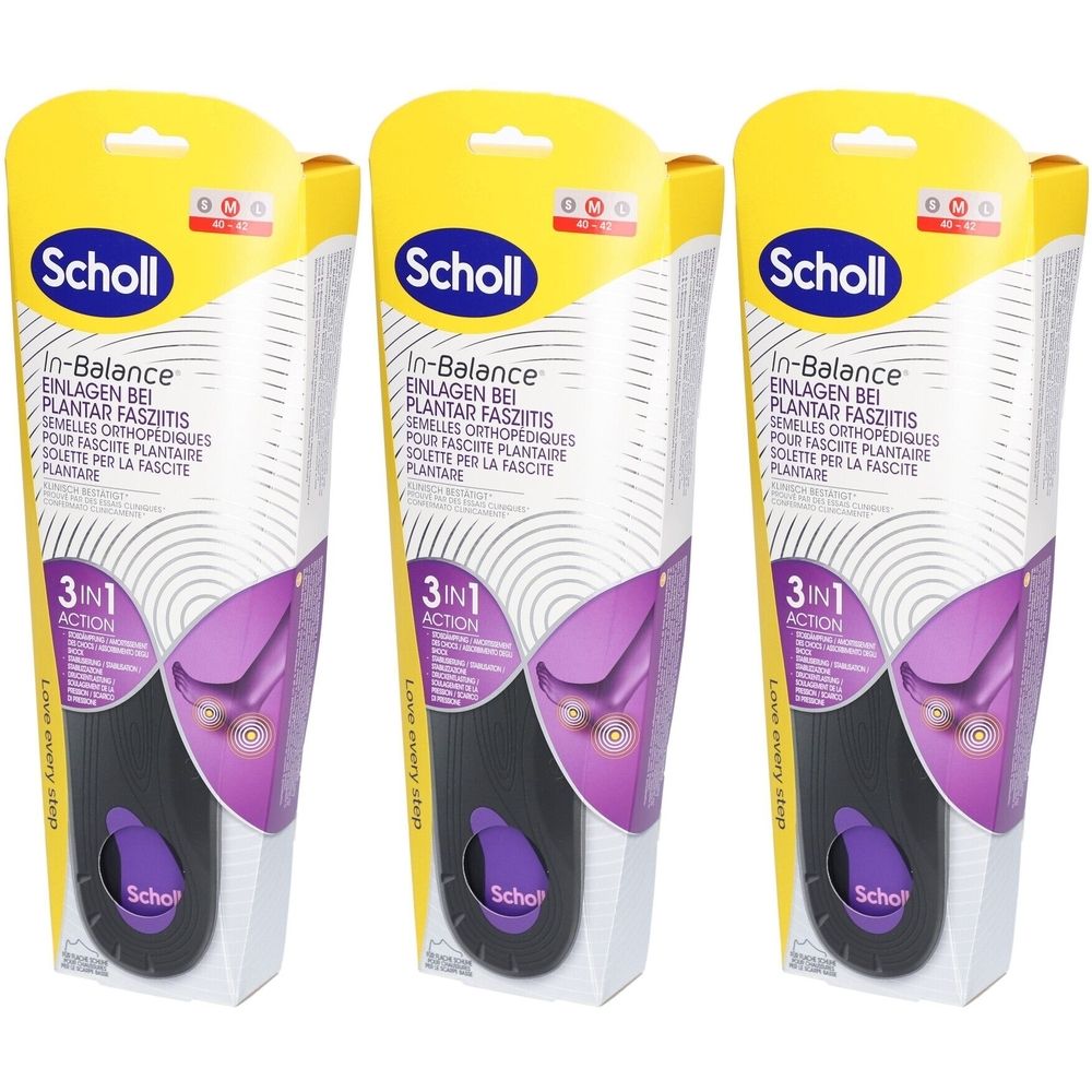 Scholl In-Balance® Einlegesohlen bei Plantarfasziitis Größe M