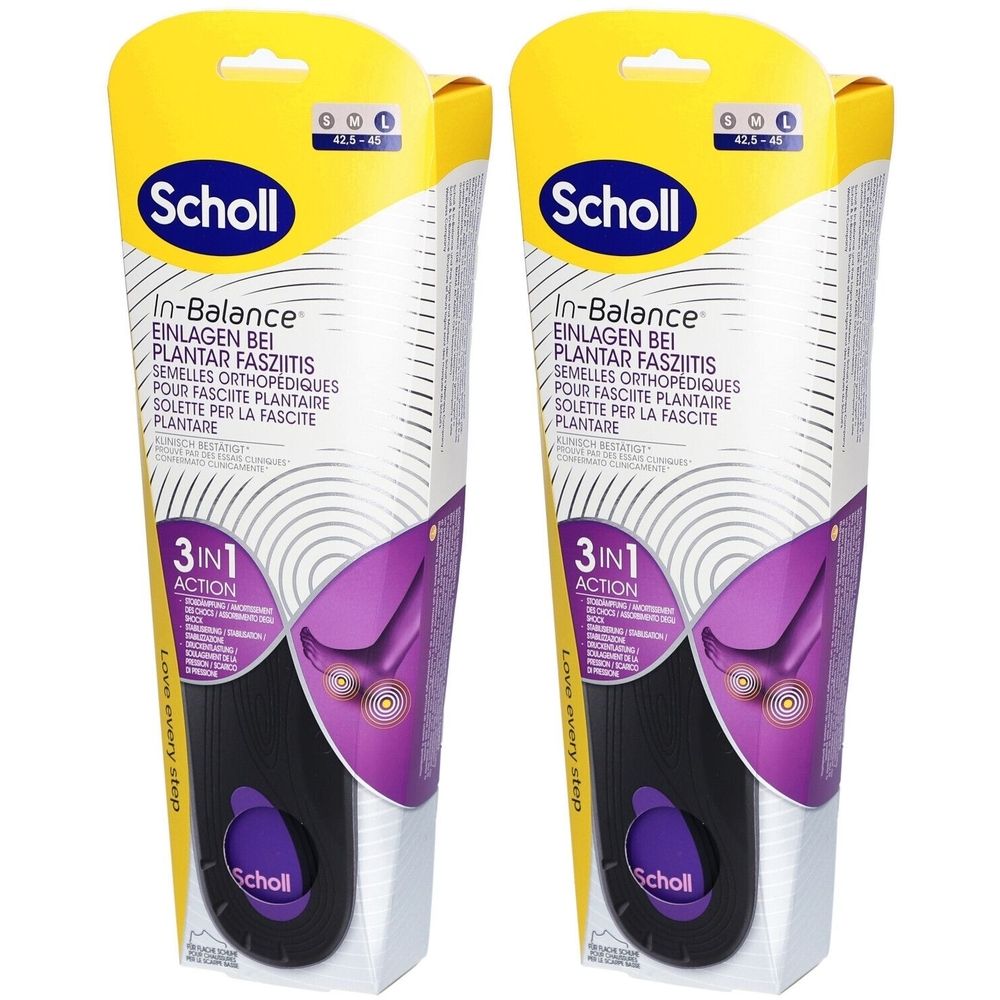 Scholl In-Balance® Einlegesohlen bei Plantarfasziitis Größe L