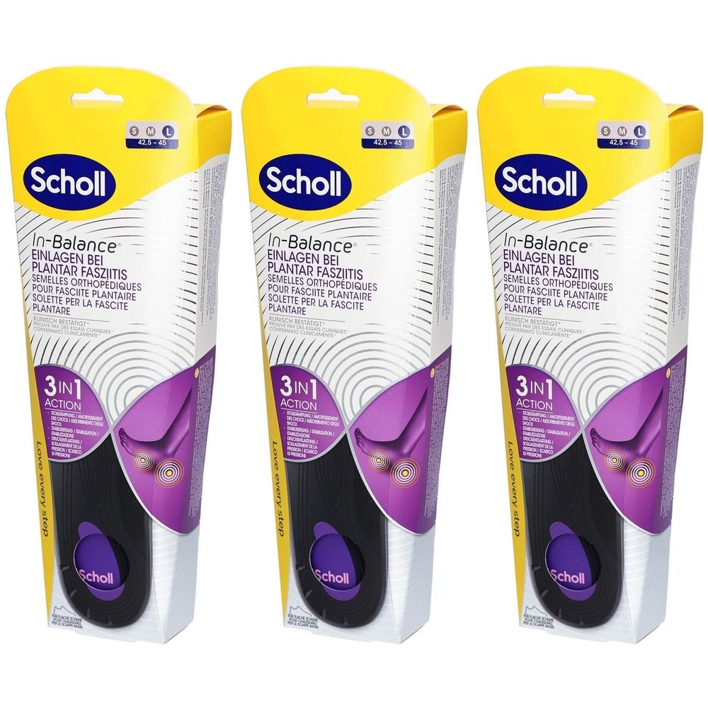 Scholl In-Balance® Einlegesohlen bei Plantarfasziitis Größe L
